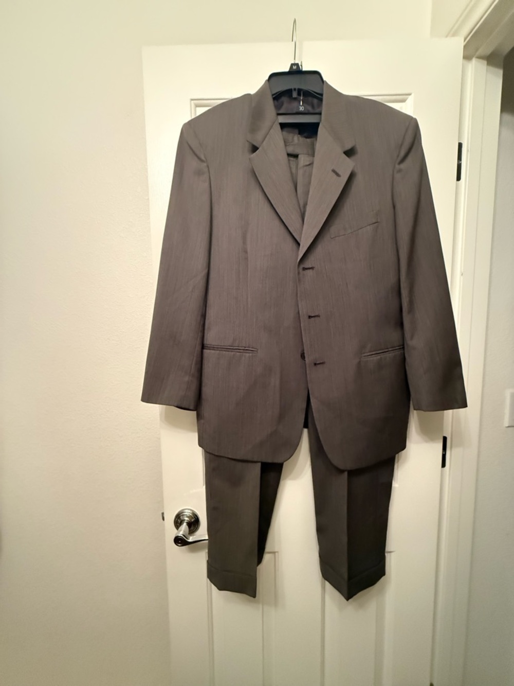 Pierre Cardin Men's Charcoal Gray Two-Piece Suit